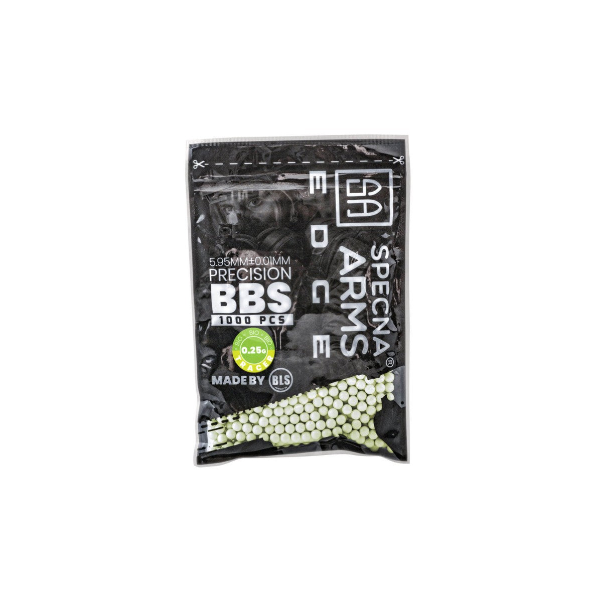Specna Arms EDGE™ Tracer BIO Precision BBs 0.25g - 1000 BBs – Green