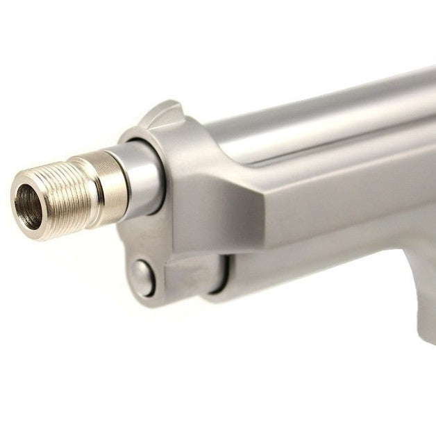 WE pistols silencer adaptor - short, stainless steel