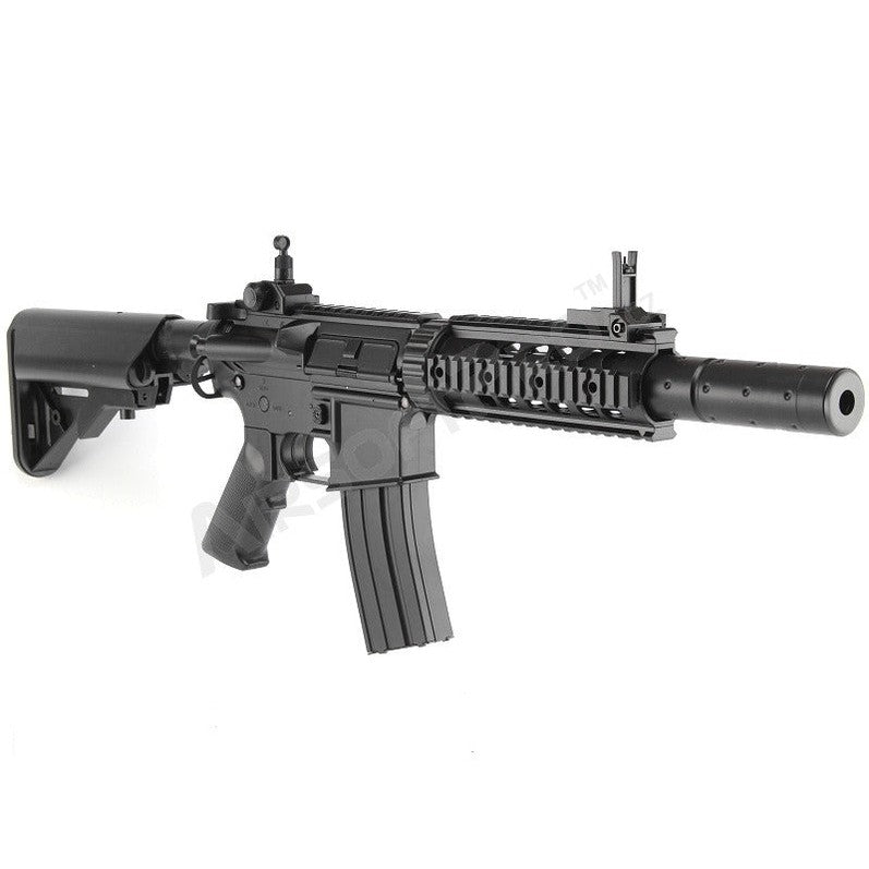 M4 RIS CQB ar trokšņa slāpētāju (CM.513) - melns