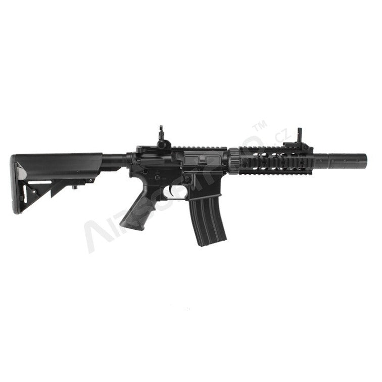 M4 RIS CQB ar trokšņa slāpētāju (CM.513) - melns