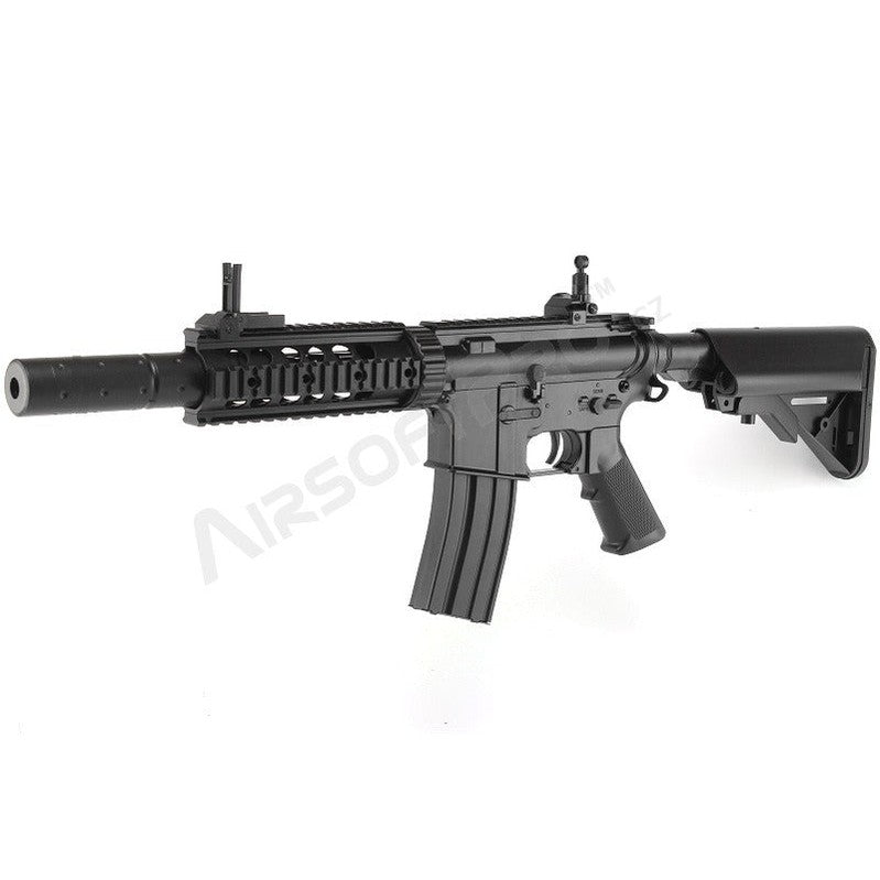M4 RIS CQB ar trokšņa slāpētāju (CM.513) - melns
