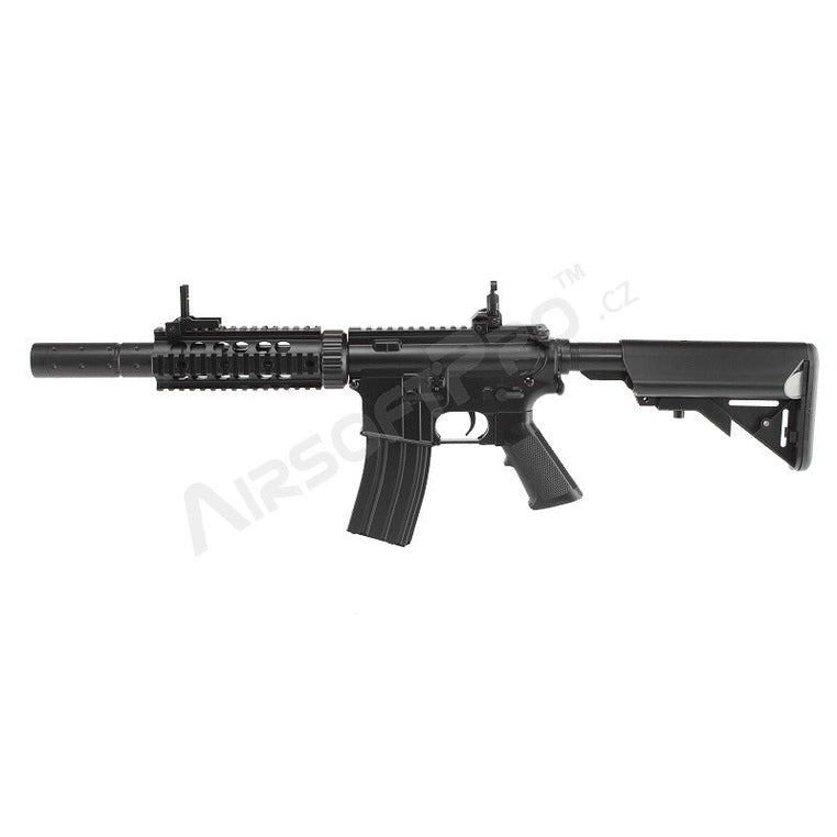 M4 RIS CQB ar trokšņa slāpētāju (CM.513) - melns