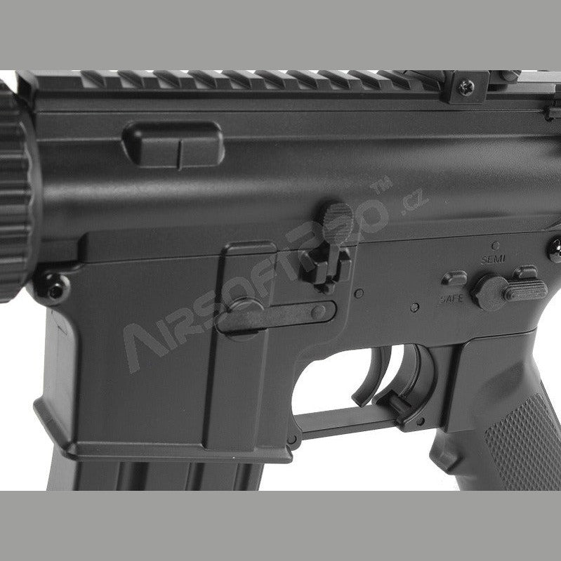 M4 RIS CQB ar trokšņa slāpētāju (CM.513) - melns