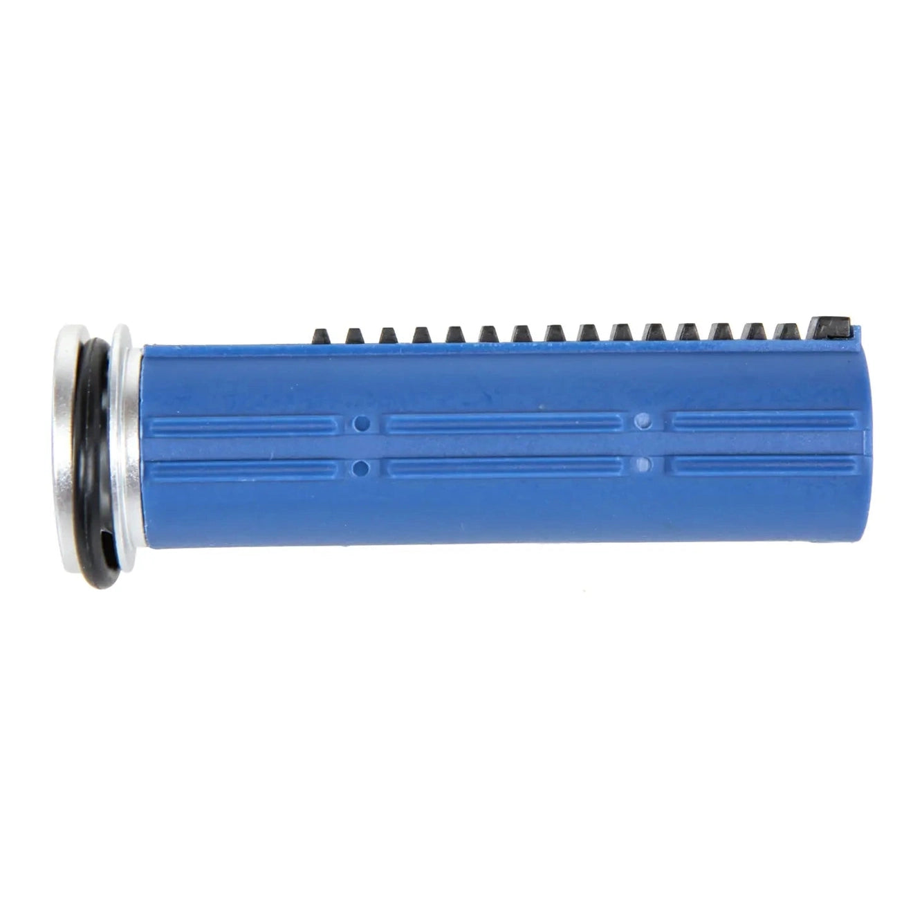 Polymer piston with aluminum head 15 steel teeth