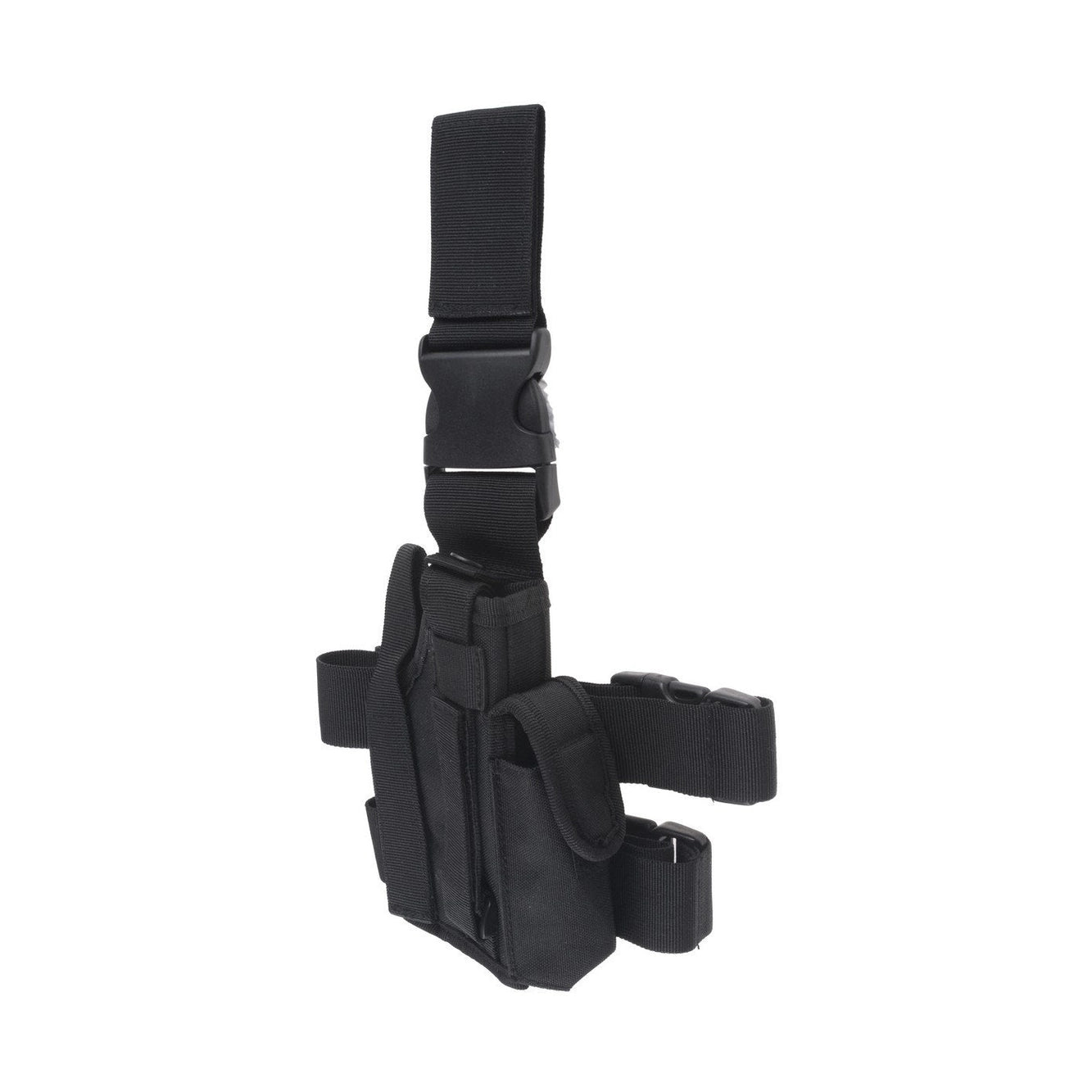 Drop-Leg Holster with Magazine Pouch - Black