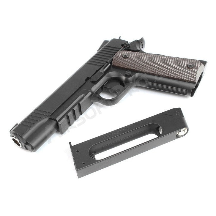 Airsoft pistol CQBP M45A1 CO2, metal slide, non-blowback - black