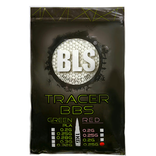 BLS 0.25g 6mm Perfect Tracer BBs; 1kg Bag