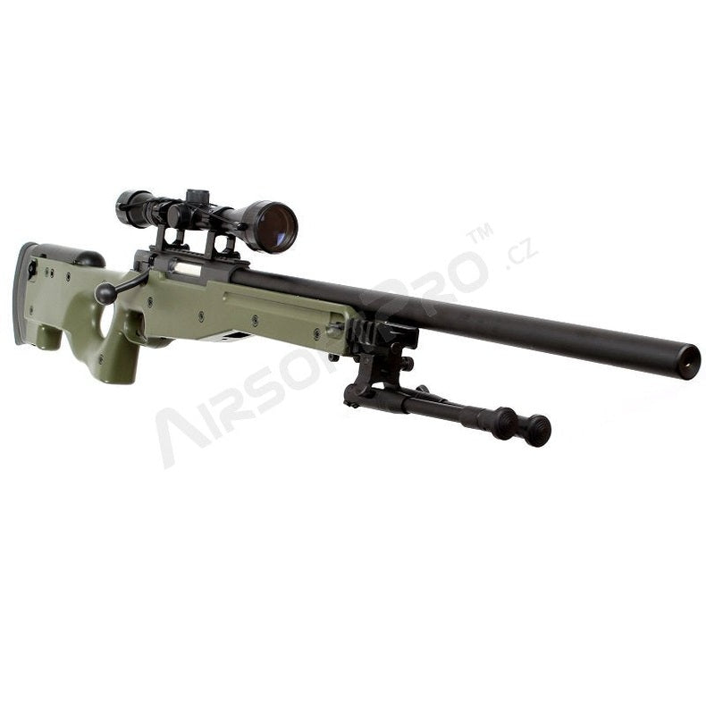 Airsoft snaiperis L96 OD (MB01C UPGRADE) + tēmeklis un bipods - OD