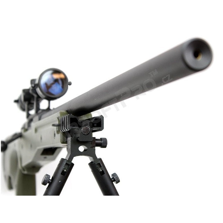 Airsoft snaiperis L96 OD (MB01C UPGRADE) + tēmeklis un bipods - OD