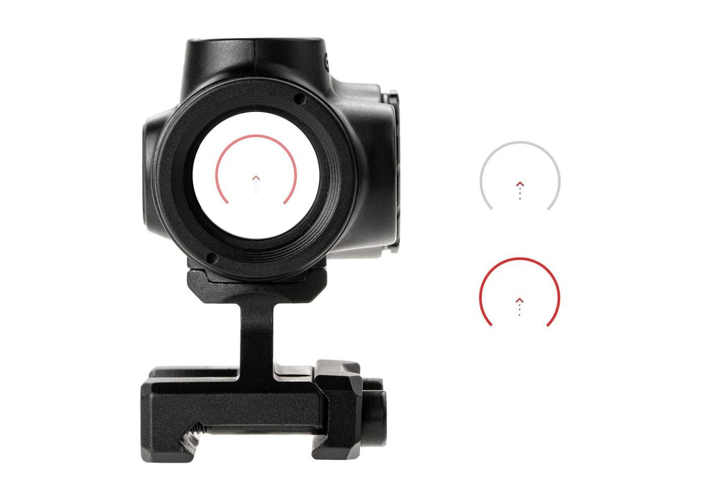 GLx MD-21S Push Button 21mm Microdot with AutoLive ACSS-CQB Red Dot Reticle