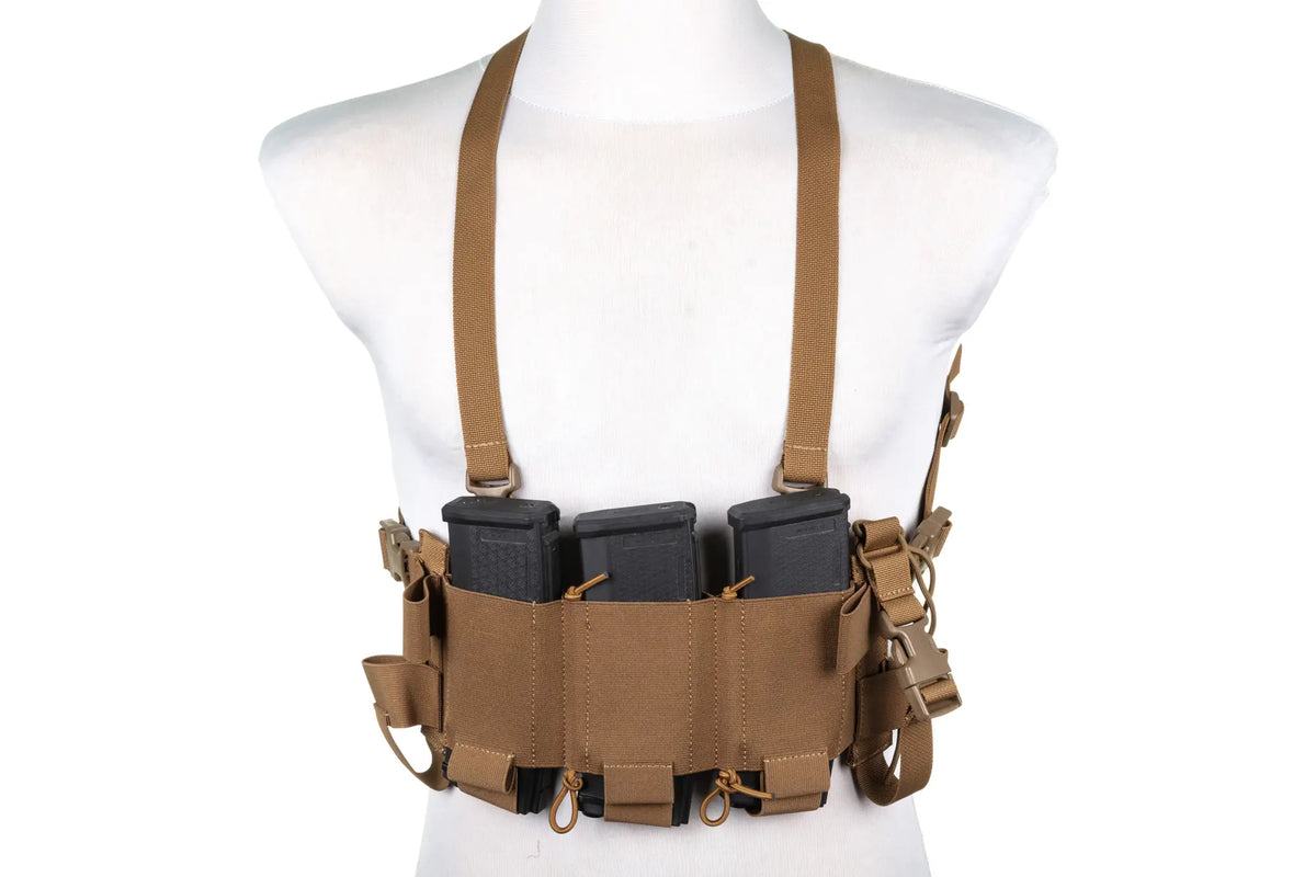 Minimalist Chest Rig waistcoat Wosport VE-108 Coyote Brown