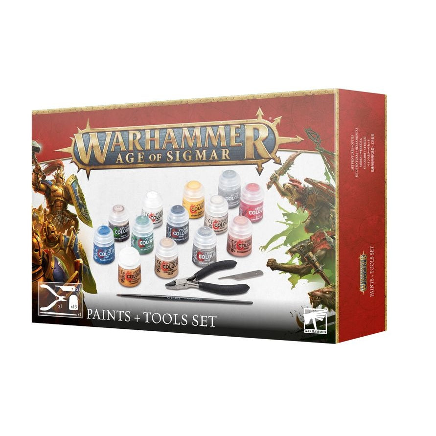 Warhammer Age of Sigmar Paints + Tools Set