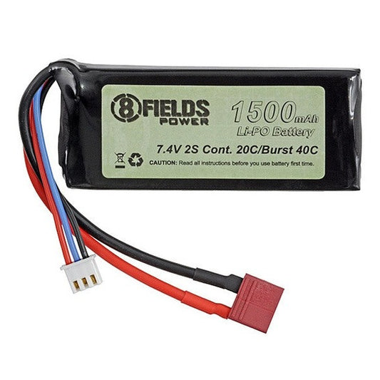 8FIELDS АККУМУЛЯТОР LIPO 7.4V 1500MAH 20/40C T-CONNECTOR HS2470