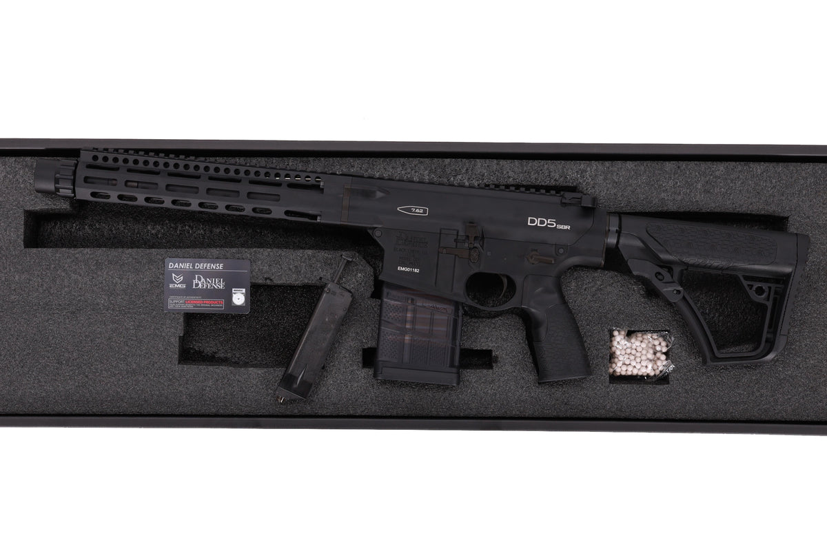 Daniel Defense x EMG DD5 SBR Cyma Platinum Gen.2 AEG Assault Rifle 12.5" – Black