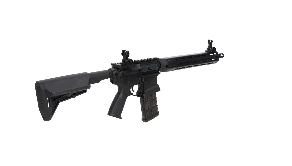 King Arms x Lancer Systems airsoft Carbine L15 LCH7 12" Faux Carbon Black