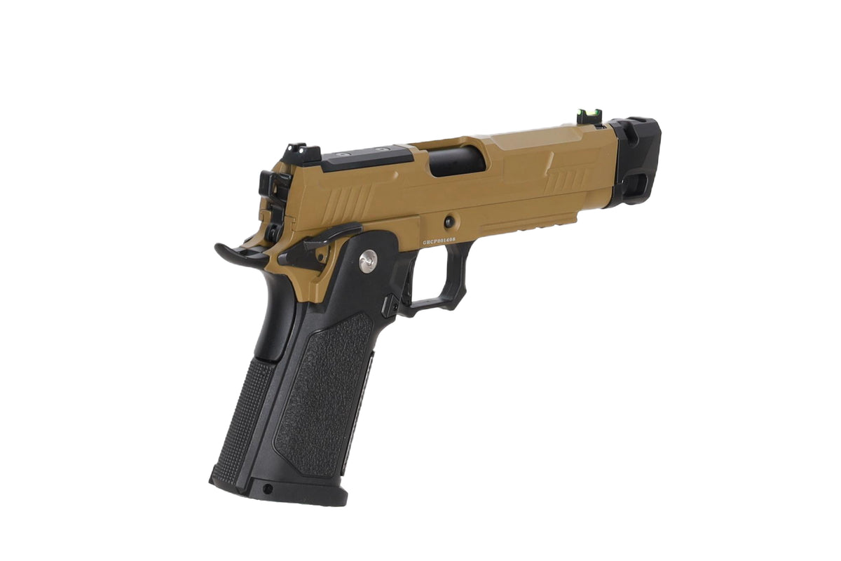 Arcturus Hi-Capa Vanguard 4.3" GBB Pistol (Optics Ready/Compensator) - Half-Tan