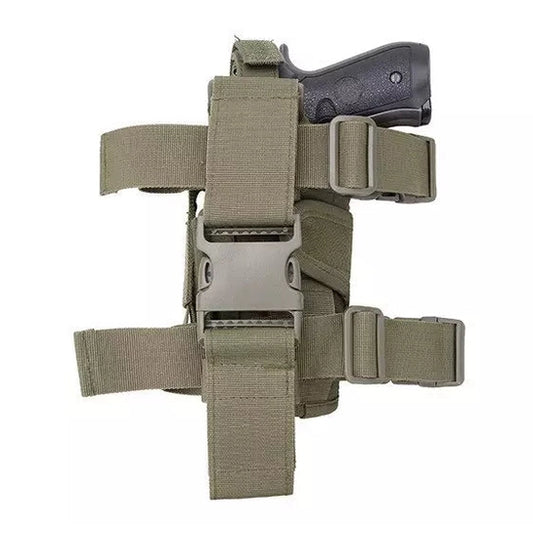 Thigh holster with magazine pouch