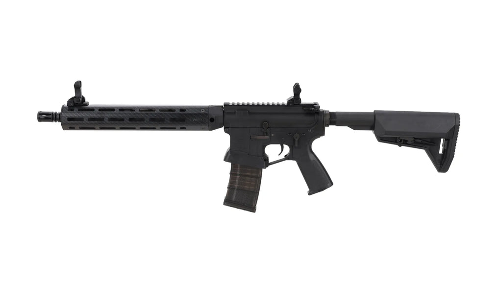 King Arms x Lancer Systems airsoft Carbine L15 LCH7 12" Faux Carbon Black