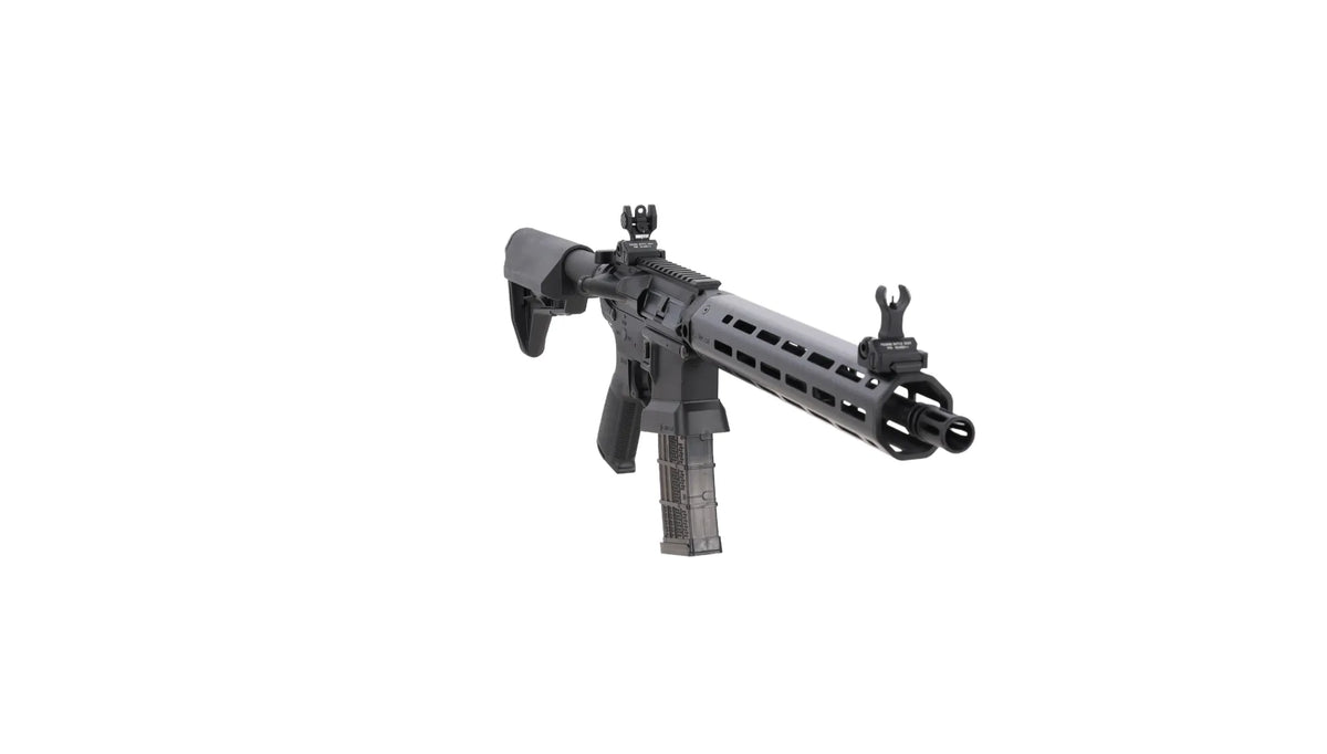 King Arms x Lancer Systems airsoft Carbine L15 LCH7 12" Faux Carbon Black