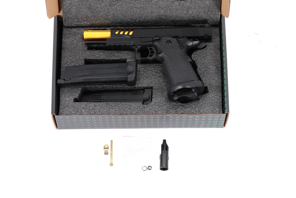 Specna Arms Hi-Capa SA-VGP08 VAPOR GBB Pistol - Black and Gold