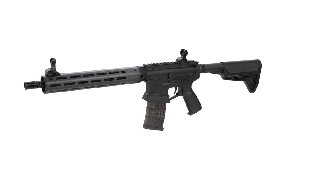 King Arms x Lancer Systems airsoft Carbine L15 LCH7 12" Real Carbon Black