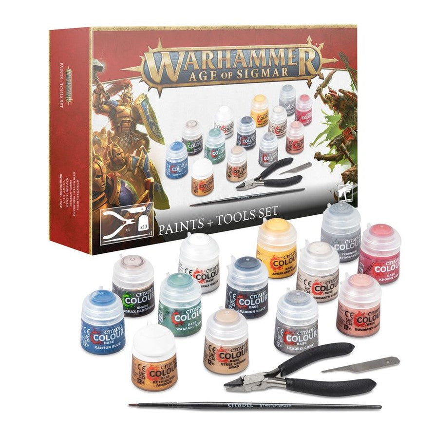 Warhammer Age of Sigmar Paints + Tools Set