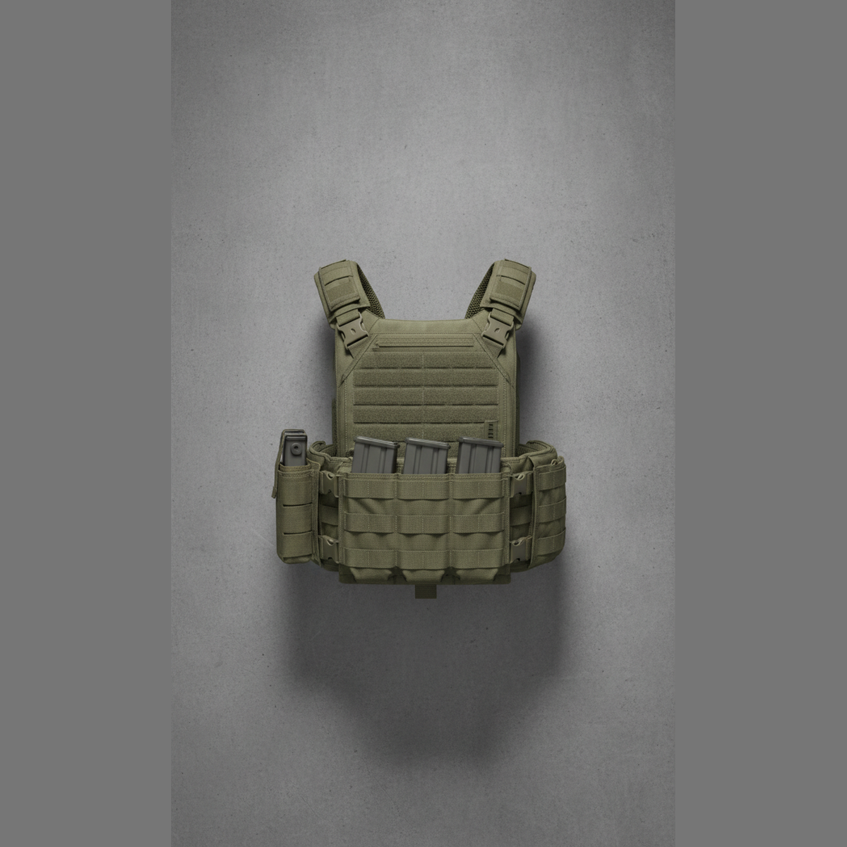 Olive Drab Plate Carrier Vest Modular Design