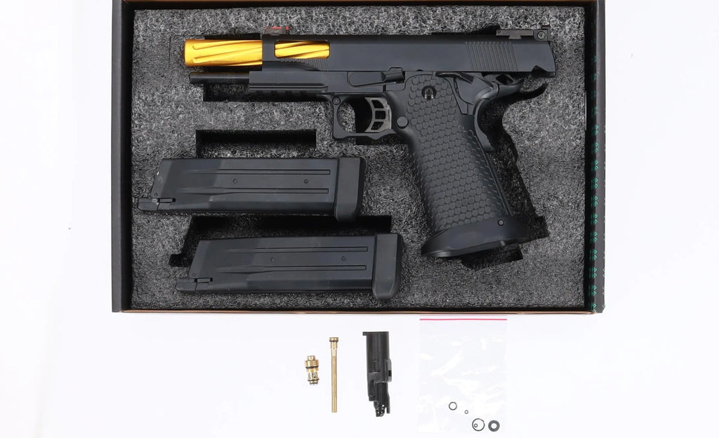 Specna Arms Hi-Capa SA-VGP07 VAPOR GBB Pistol - Black and Gold