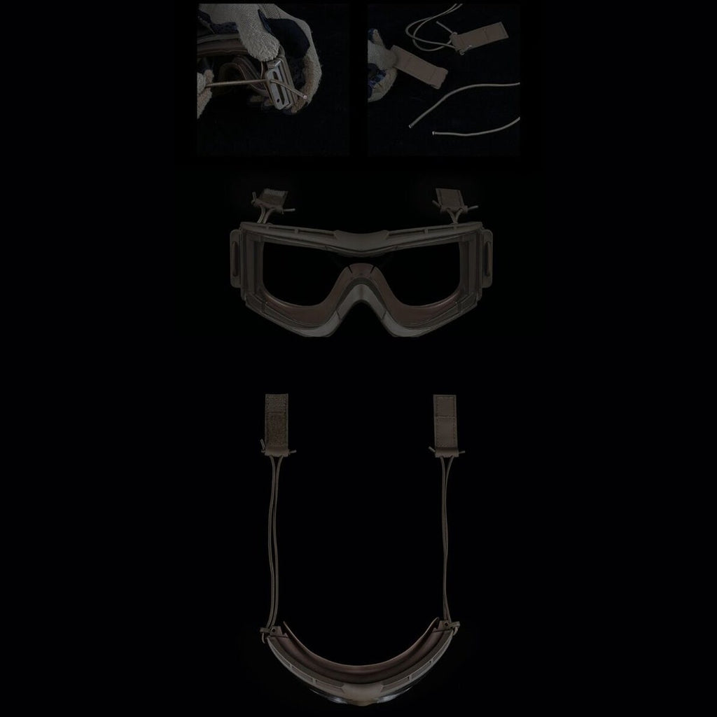 W810 Tactical Goggle (Black) +2 changeble glasess