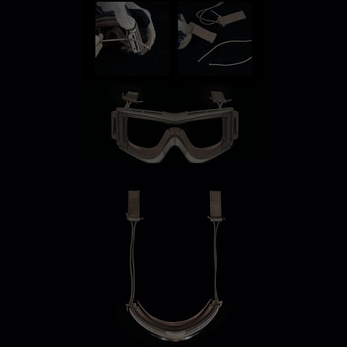 W810 Tactical Goggle (Black) +2 changeble glasess