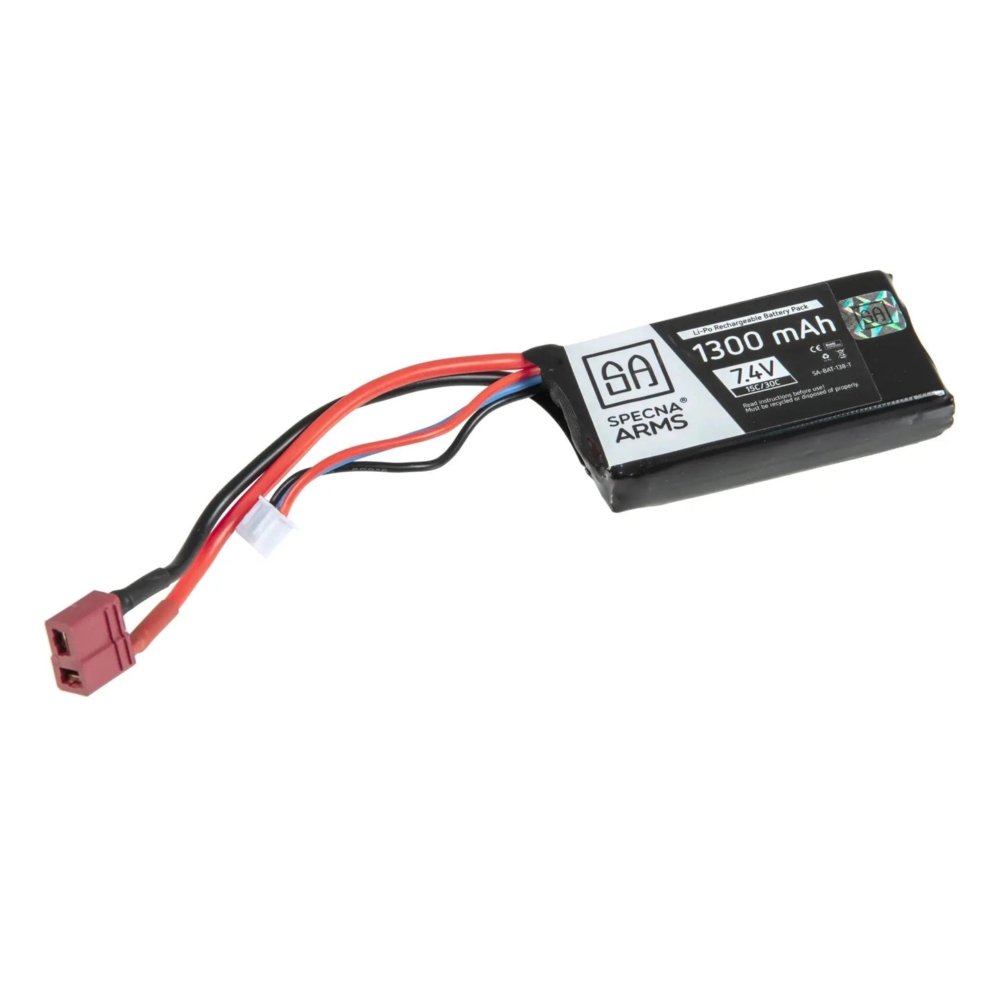 [SPE-06-024606] LiPo 7,4V 1300mAh 15/30C Battery - T-Connect (Deans)