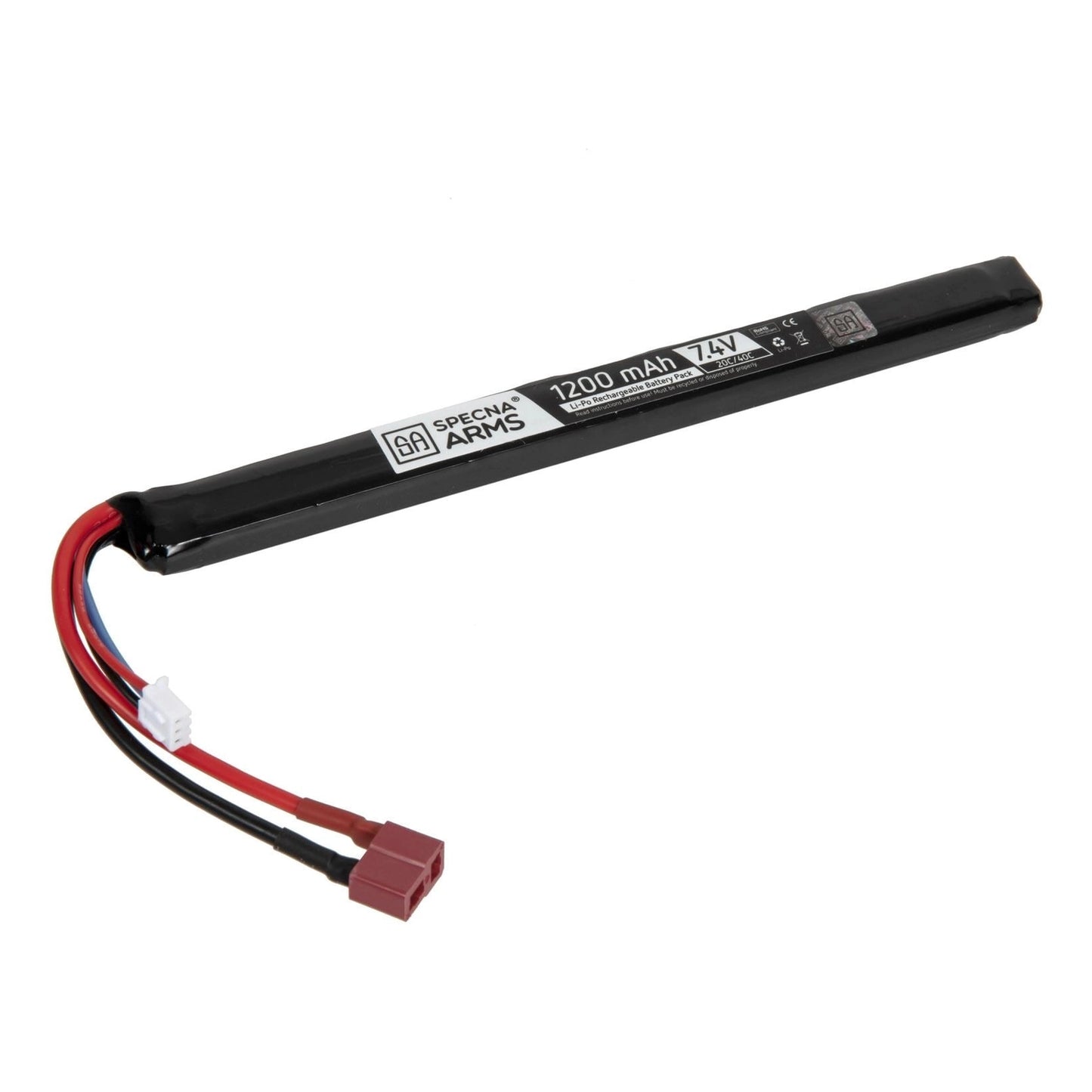 [SPE-06-029458] LiPo 7.4V 1200mAh 20C40C Battery - T-Connect (Deans) - Under AK Dust Cover