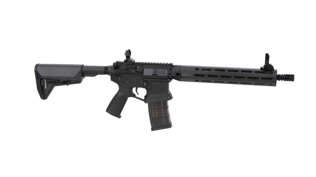 King Arms x Lancer Systems airsoft Carbine L15 LCH7 12" Real Carbon Black