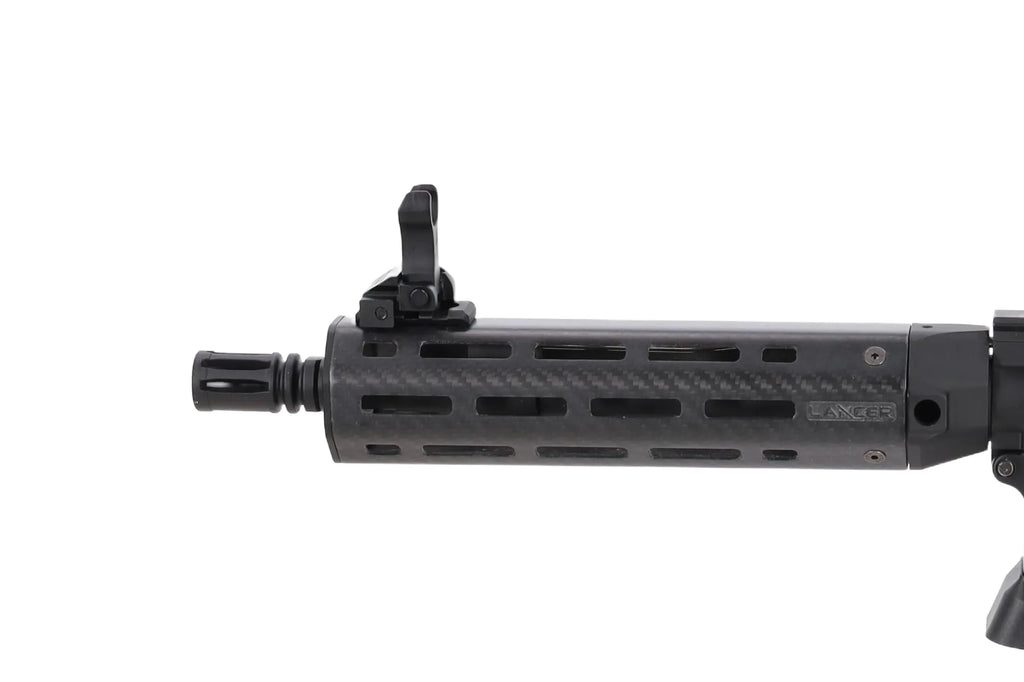 King Arms x Lancer Systems airsoft Carbine L15 LCH7 8" Real Carbon Black