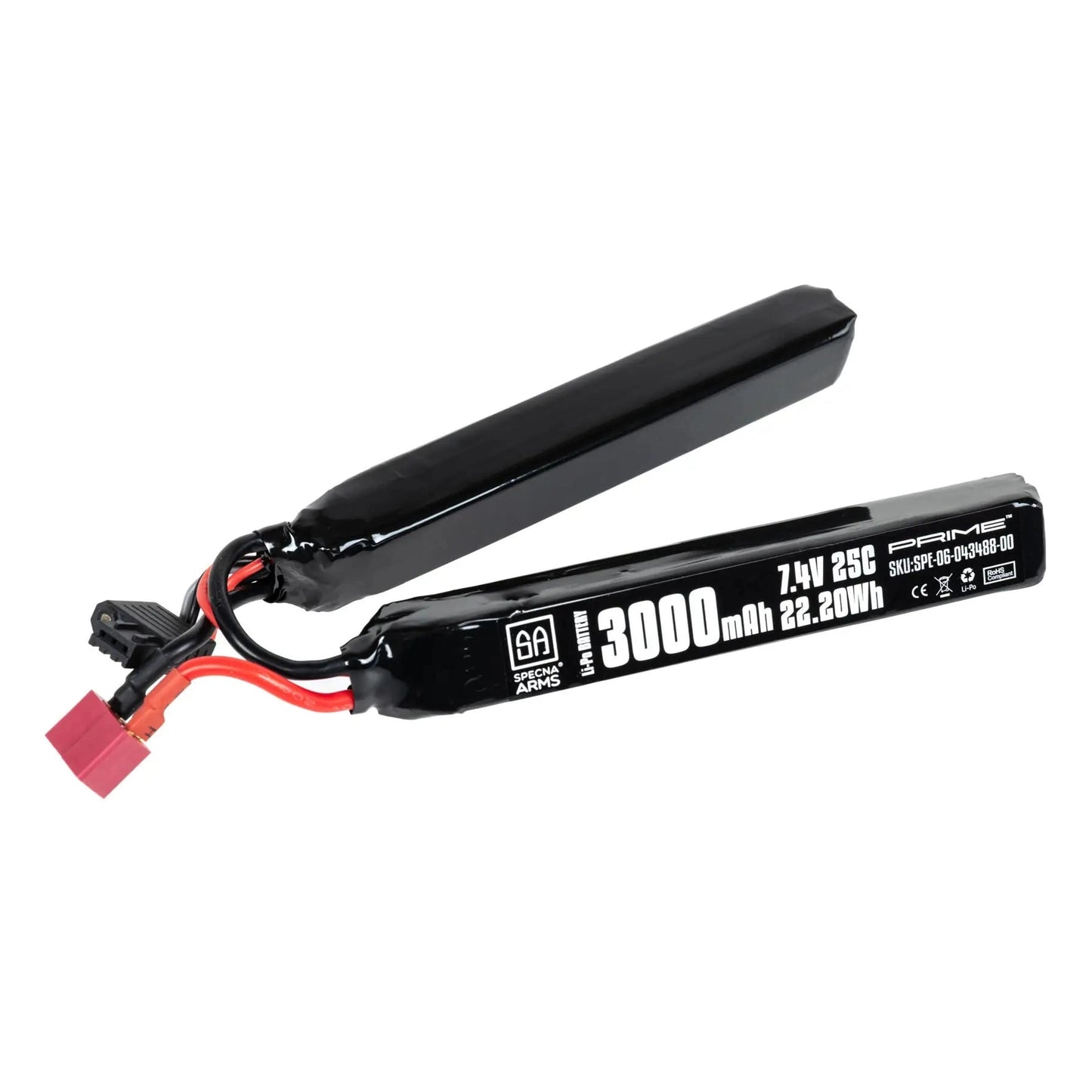 SPE-06-043488] Specna Arms x Gens Ace 3000 mAh 25C 2-module 7.4V T-Deans Li-Po battery G-Tech