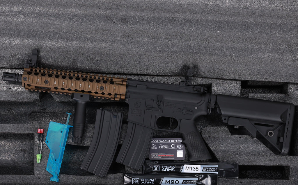 Colt x Daniel Defense MK18 SA-P19 PRIME BLDC 10.5" AEG Assault Rifle – Chaos Bronze