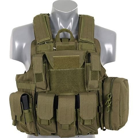 8 Fields Tactical Combat Vest Fully Loaded Olive Green