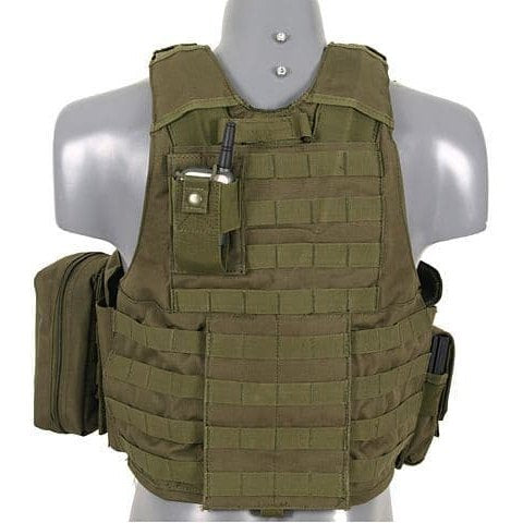 8 Fields Tactical Combat Vest Fully Loaded Olive Green