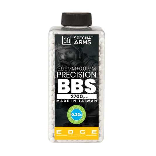 BBs 0.32g EDGE ULTRA BIO - 2700 pcs - white - bottle