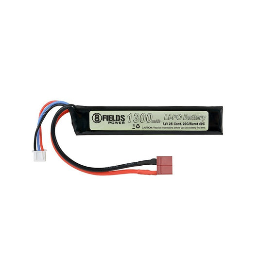8Fields LiPo 7,4V 1300 mAh 20/40C Battery, Deans