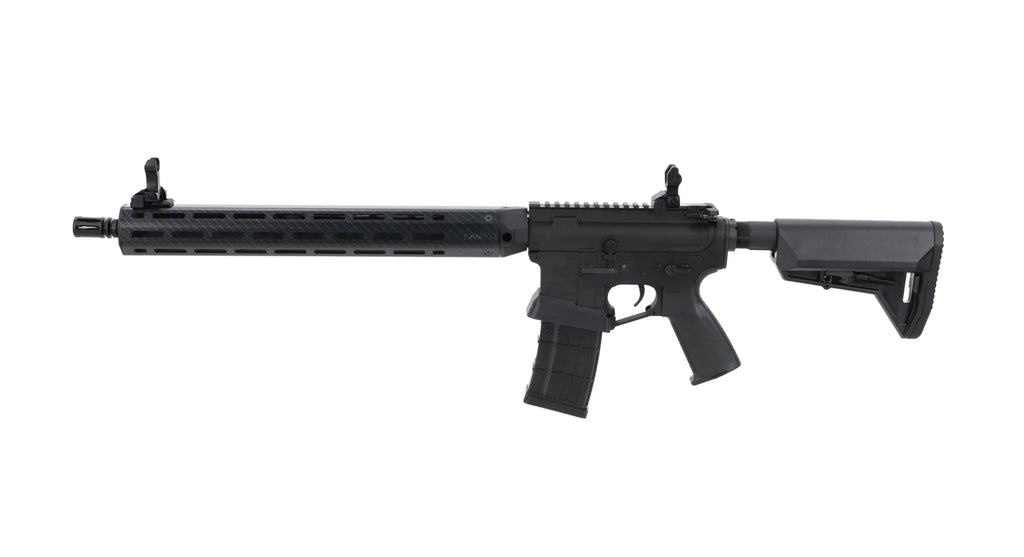 King Arms x Lancer Systems airsoft Carbine L15 LCH7 15" Faux Carbon Black