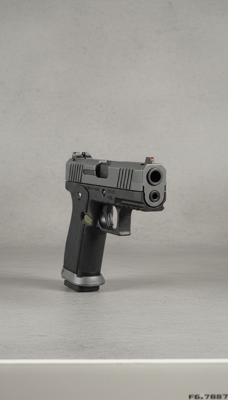 Tactical Airsoft Pistol with Fiber Sights