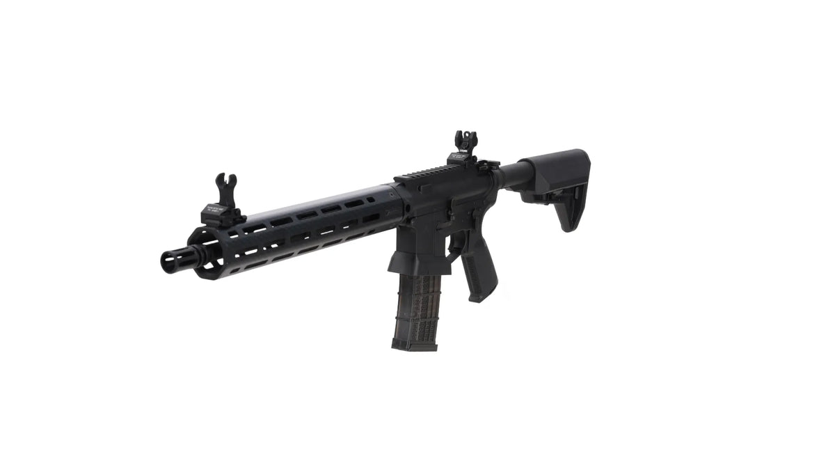 King Arms x Lancer Systems airsoft Carbine L15 LCH7 12" Faux Carbon Black