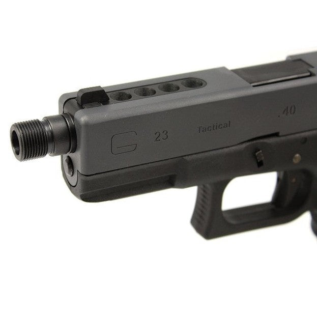 WE and ARMY pistols silencer adaptor - short, black