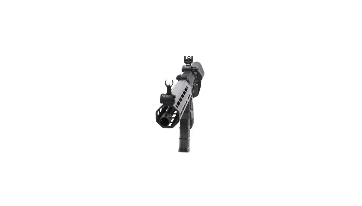 King Arms x Lancer Systems airsoft Carbine L15 LCH7 12" Faux Carbon Black
