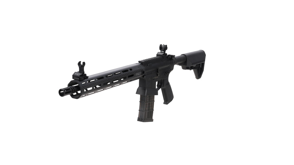 King Arms x Lancer Systems airsoft Carbine L15 LCH7 12" Real Carbon Black