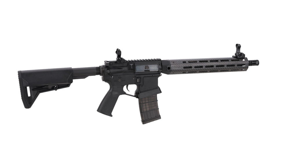 King Arms x Lancer Systems airsoft Carbine L15 LCH7 12" Real Carbon Black