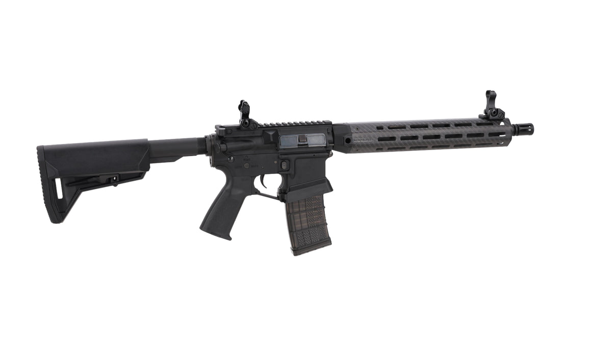 King Arms x Lancer Systems airsoft Carbine L15 LCH7 12" Real Carbon Black