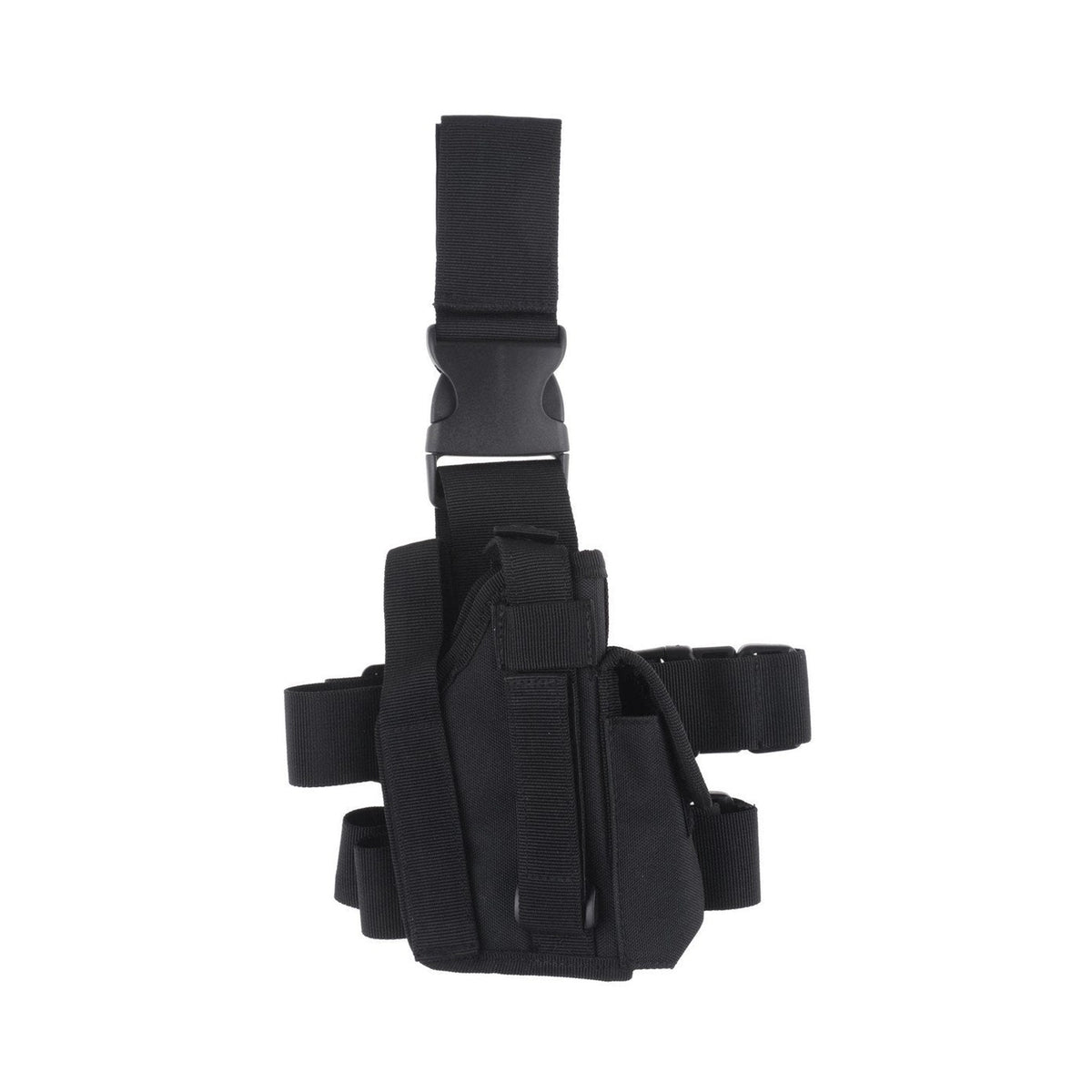 Drop-Leg Holster with Magazine Pouch - Black