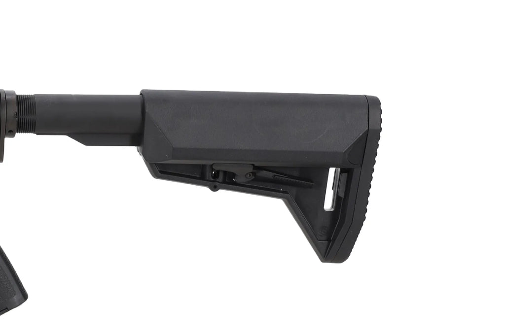 King Arms x Lancer Systems airsoft Carbine L15 LCH7 12" Faux Carbon Black